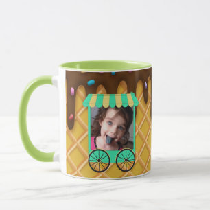 Custom Photo Ice Cream Waffle Cone Mug