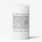 Custom photo image candle with personalised text