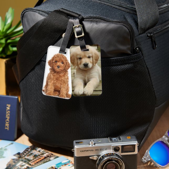 Custom photo image Double sided personalised Luggage Tag (Front & Back)