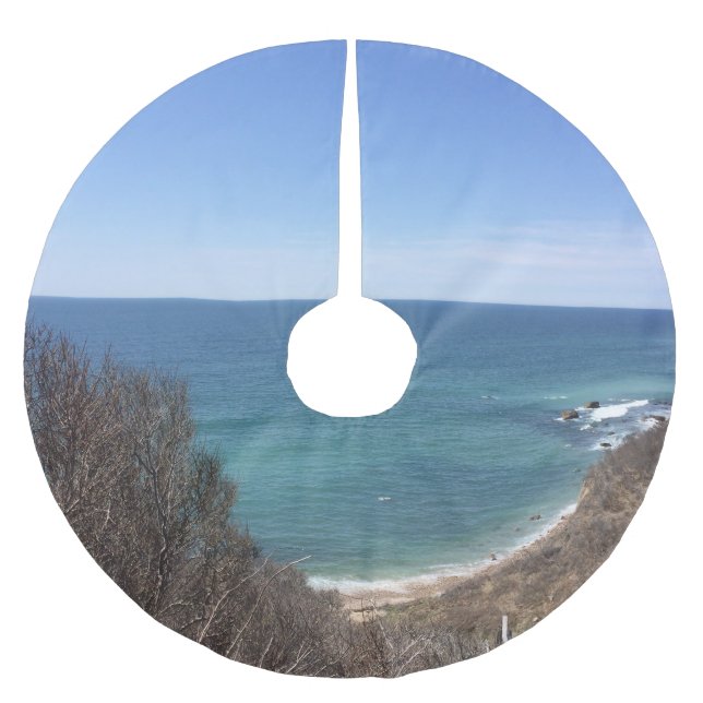 Custom photo image picture Christmas Brushed Polyester Tree Skirt (Front)