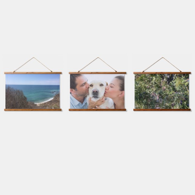 Custom photo image picture personalised three hanging tapestry (Triple)