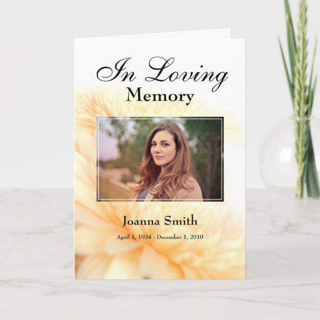 Custom Photo In Loving Memory Keepsake Card (Front)