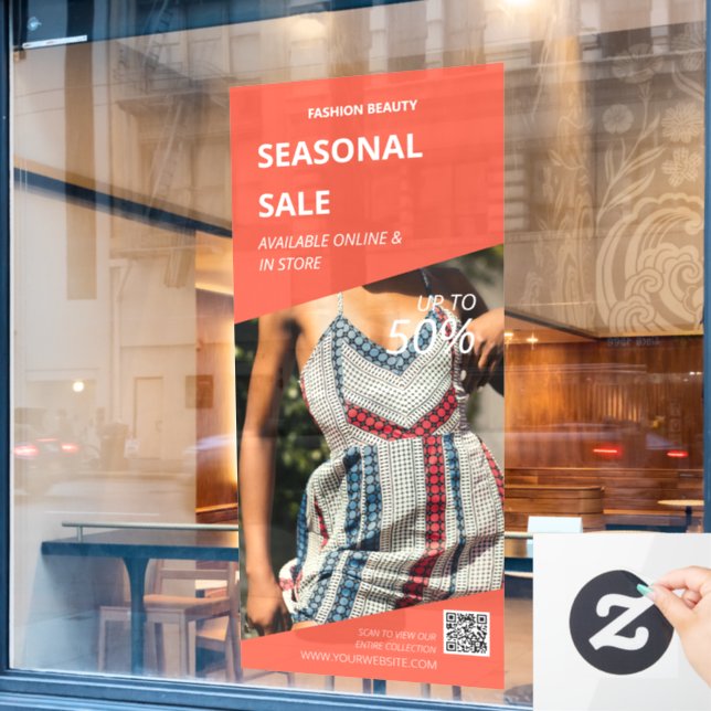 custom Photo In Store Business Promo Sale (Cafe Window)