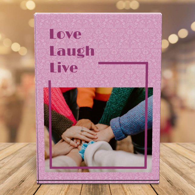 Custom Photo Inspirational Gifts for Women Pink Block (Custom Photo Inspirational Gifts for Women)