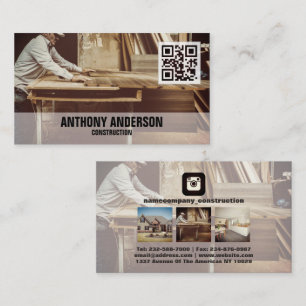 Custom photo instagram icon QR code Business Card