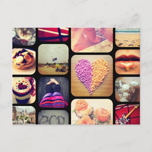 Custom Photo Instagram Postcard (Front)