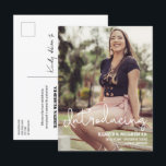 Custom Photo Introducing Science Grad Announcement Postcard<br><div class="desc">Announce your graduate's scientific achievement with style and elegance using our Custom Photo Introducing Science Grad Announcement Postcard. This modern and chic postcard is a perfect way to share the excitement of your new graduate's accomplishment with family and friends. Personalise this announcement with the graduate's photo, name, class year, and...</div>