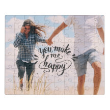 Custom Photo Jigsaw Puzzle - You Make Me Happy