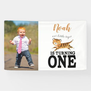 Custom Photo Jungle Safari Wild One First Birthday Banner