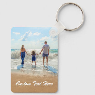 Custom Photo Keychain Personalised Text