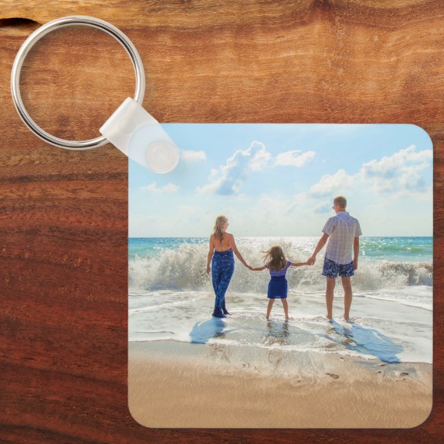 Custom Photo Keychain Your Family Photos Gift (Front)