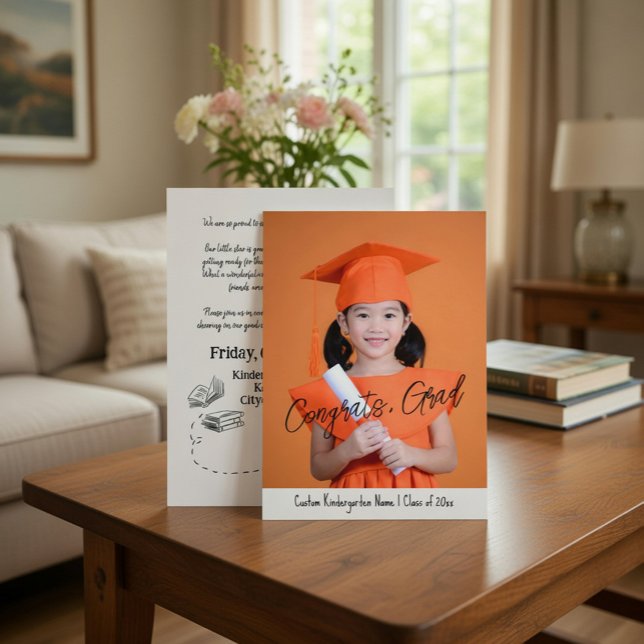 Custom Photo Kindergarten Graduation  Invitation (Creator Uploaded)