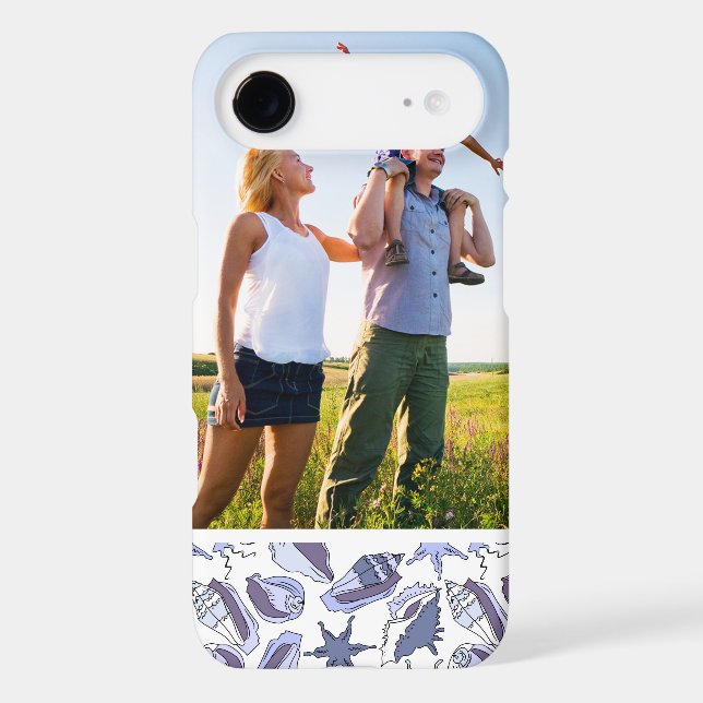 Custom Photo Lavendar Seashells Case-Mate iPhone Case (Back)