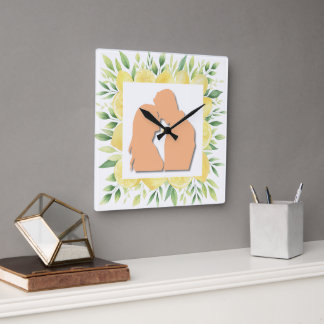 Custom Photo Lemon Oasis  Square Wall Clock