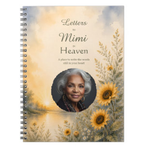 Custom Photo Letters to Mimi in Heaven Memorial Notebook