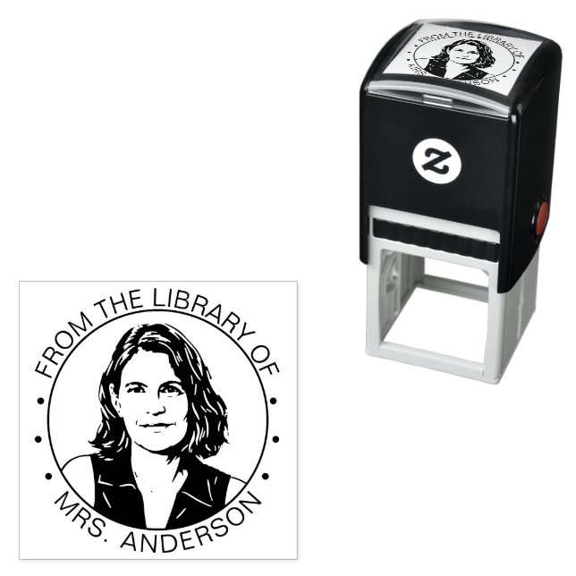 Custom Photo Library Teacher Self Inking Stamp (In Situ)