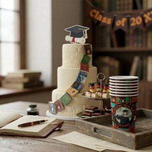 Custom Photo Library-Themed Paper Cups