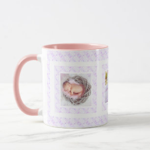 Custom Photo Lilac Pattern Mother’s Day Mum Mummy Mug