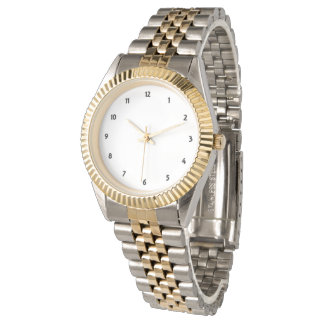 Custom Photo Logo Art Slogan Her Two-Tone Bracelet Watch
