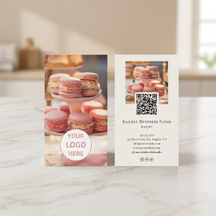Custom Photo Logo QR Code Bakery Business Card