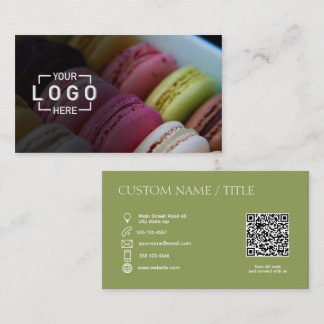 Custom Photo Logo QR code Business Card