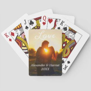 Custom Photo Love Girlfriend Boyfriend Script Playing Cards