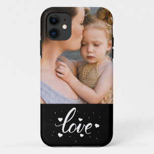Custom Photo Love Script & Hearts iPhone 11 Case