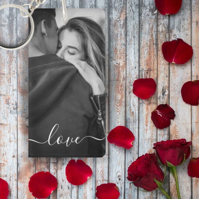 Custom Photo Love Script Personalised Key Ring (Creator Uploaded)