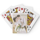 Custom Photo Love Script Playing Cards