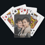 Custom Photo Love script Valentine's day Simple Playing Cards<br><div class="desc">Celebrate your love with these Custom Photo Love Script Playing Cards, the perfect gift for your partner. Featuring a simple yet elegant love script design paired with your cherished photo, this personalised card deck is a heartfelt way to show you care. Ideal for anniversaries, Valentine's Day, or just because, these...</div>
