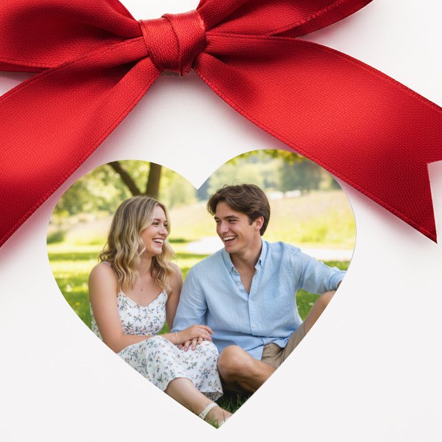 Custom Photo Love Unique Heart-Shaped Modern Heart Sticker (Creator Uploaded)