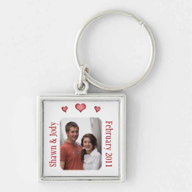 Custom Photo Love Valentine Keychain (Front)