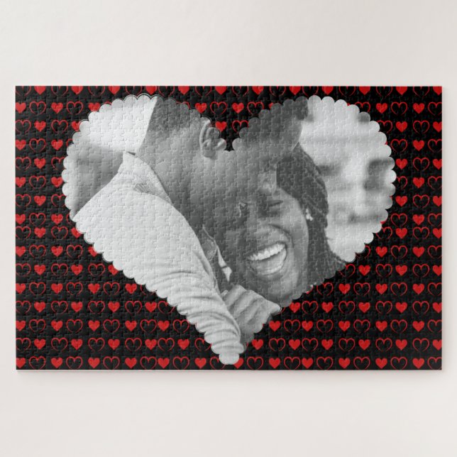 Custom Photo Love Valentine's Jigsaw Puzzle (Horizontal)