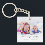 Custom Photo Love You Nana Names Year  Key Ring<br><div class="desc">Custom Photo Love you Nana Names Year. Make grandma feel truly special this Christmas with this fully customisable design! Choose your favorite photo to replace the sample picture. Changes to colors of text can be made to better suit your photo if necessary via the customize further option. The same design...</div>