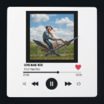 Custom photo Lovers Unique Gift Music Our Song Square Wall Clock<br><div class="desc">Custom photo Lovers Unique Gift Music Our Song</div>