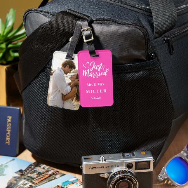 Custom Photo Luggage Tag (Front & Back)