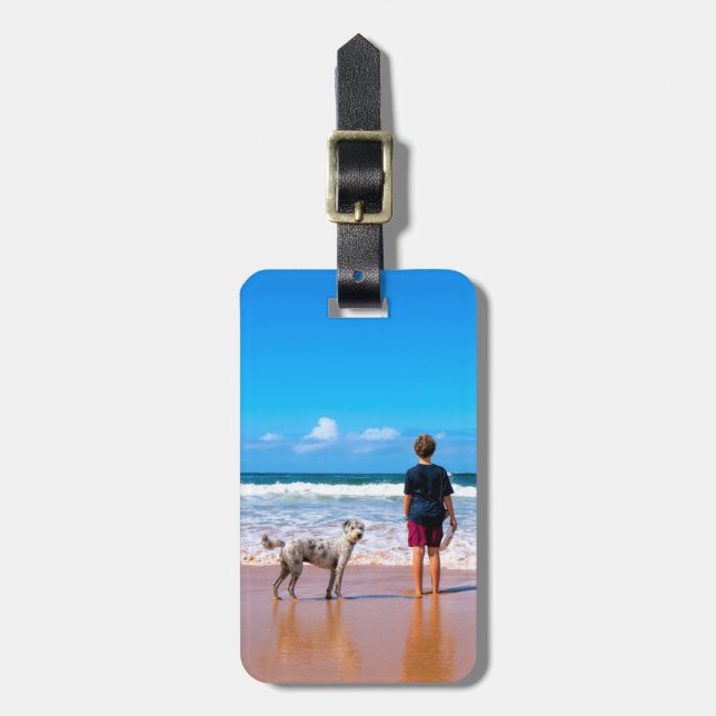 Custom Photo Luggage Tag with Your Favourite Photo (Front Vertical)