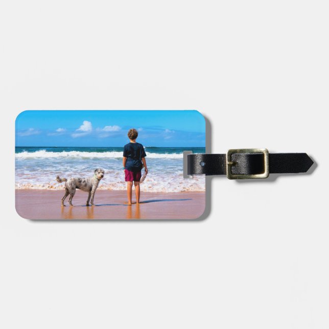 Custom Photo Luggage Tag with Your Photos (Front Horizontal)