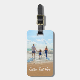 Custom Photo Luggage Tag with Your Text Name