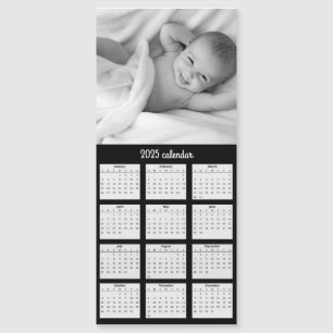 Custom Photo Magnet 2025 Calendar Card