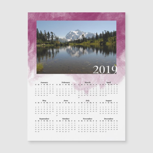 Custom Photo Magnetic Calendar Card (Front)