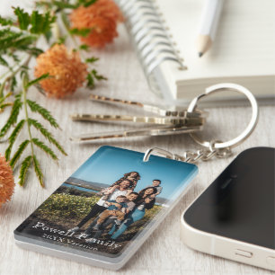 Custom Photo Make it Unique Family Vacation Key Ring