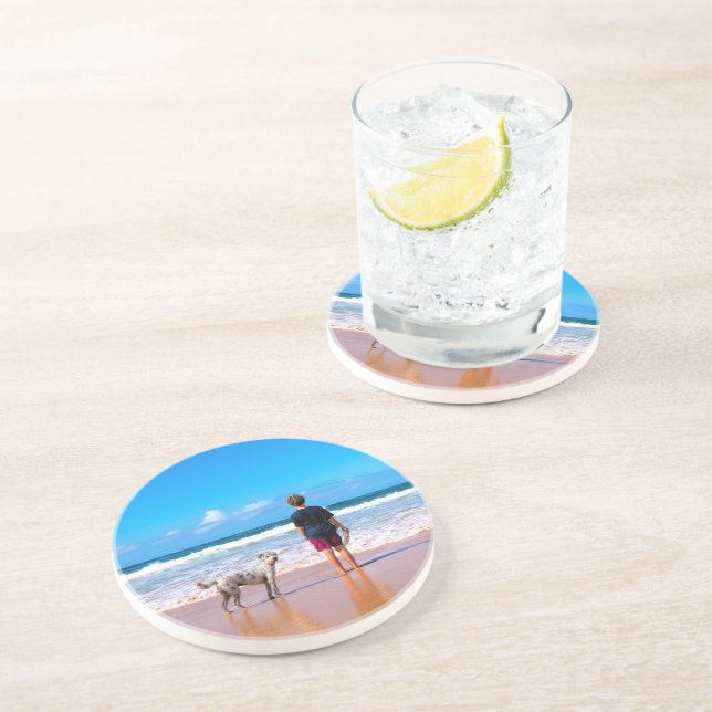 Custom Photo Make Your Own Design Coaster (Side)