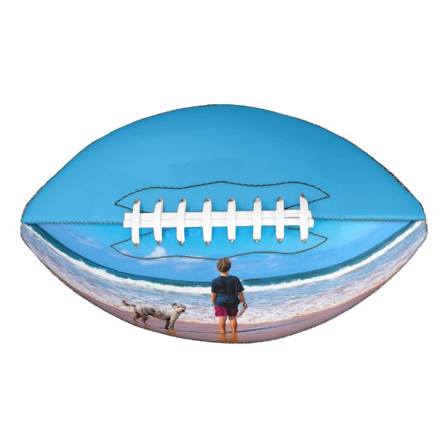 Custom Photo Make Your Own Design - I Love My Pet  Football (Front)