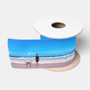 Custom Photo Make Your Own Design - I Love My Pet Satin Ribbon