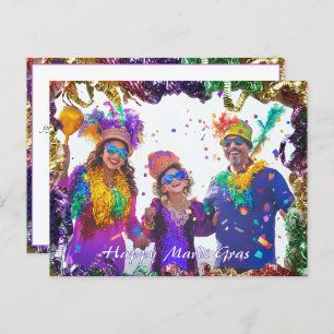 Custom photo💚💜💛 Mardi Gras Memories Postcard