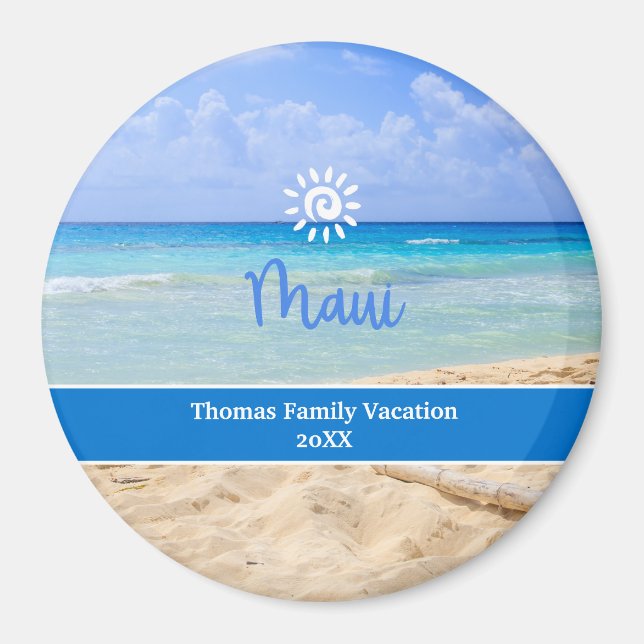 Custom Photo Maui Beach  Magnet (Front)