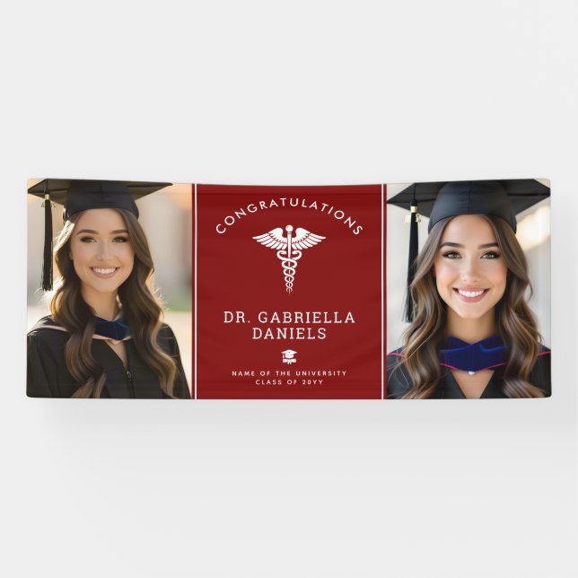 Custom Photo Medical School Doctor Nurse Graduate Banner (Horizontal)