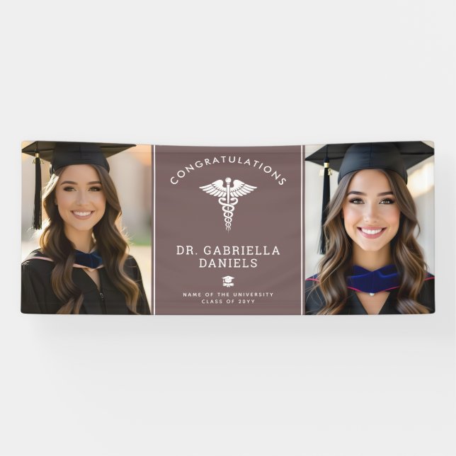 Custom Photo Medical School Doctor Nurse Graduate Banner (Horizontal)