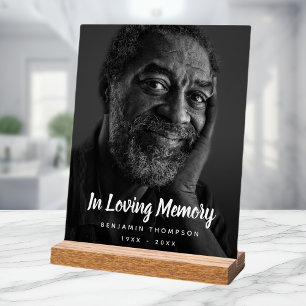 Custom Photo Memorial Funeral Tribute  Acrylic Sign